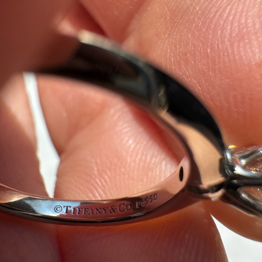 Tiffany & Co. Platinum Solitaire Ring in Tiffany Blue Box - Picture 13 of 16